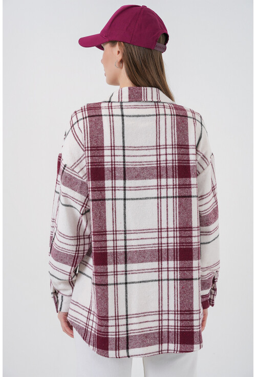 3854 Plaid Shirt With Double Pocket