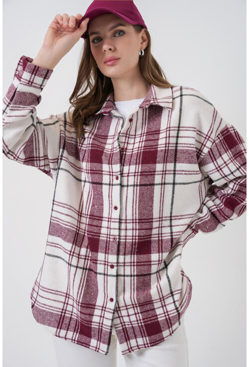 3854 Plaid Shirt With Double Pocket