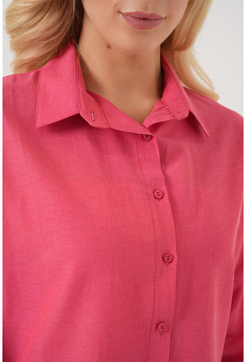 3900 Oversize Uzun Basic Gömlek