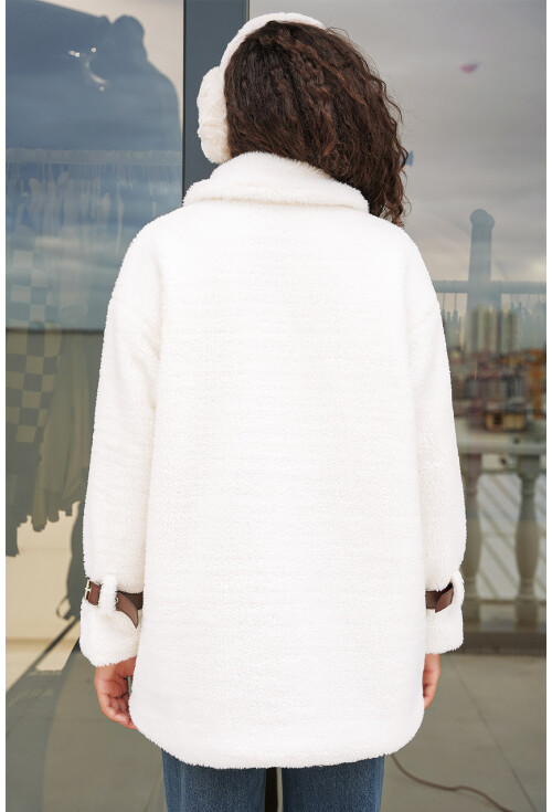 5206 Kadın Oversize Peluş Mont