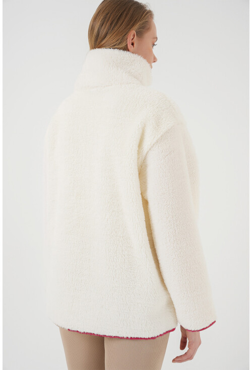 5211 Fermuarlı Peluş Mont