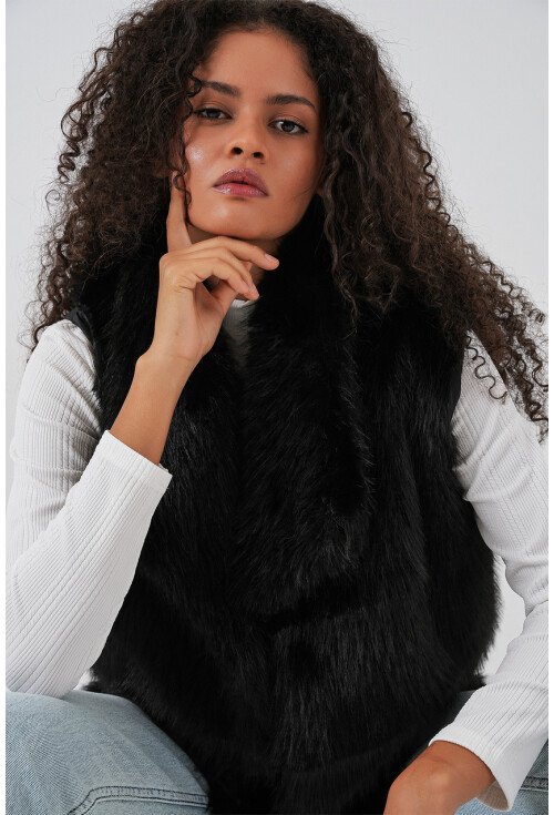 6804 Kadın Kürklü Yelek