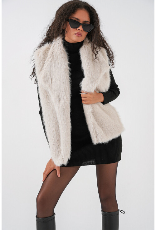 6804 Kadın Kürklü Yelek