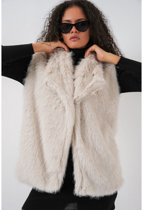 6804 Kadın Kürklü Yelek