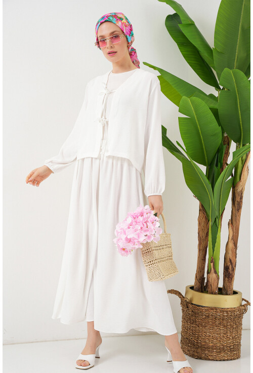 Kadın Ayrobin Kimono Etek İkili Takım 8047