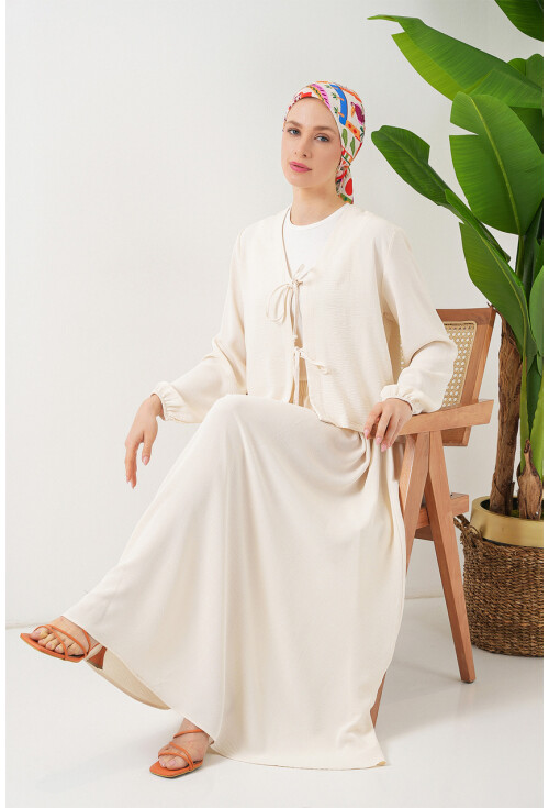 Kadın Ayrobin Kimono Etek İkili Takım 8047