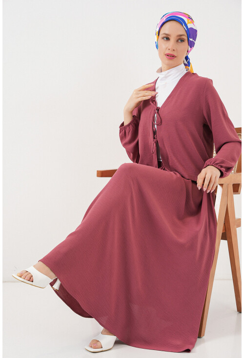 Kadın Ayrobin Kimono Etek İkili Takım 8047