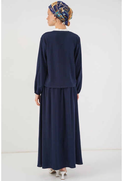 Kadın Ayrobin Kimono Etek İkili Takım 8047