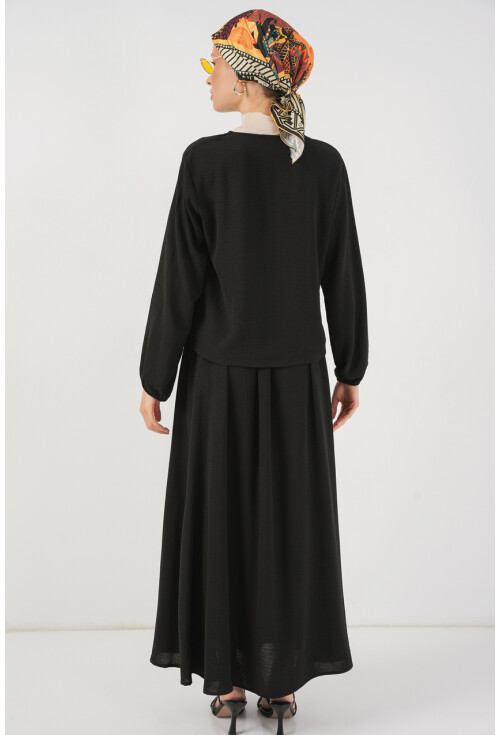 Kadın Ayrobin Kimono Etek İkili Takım 8047