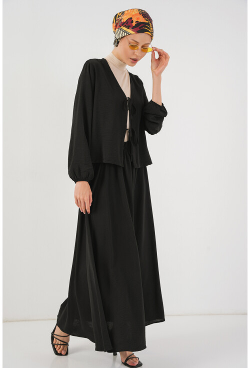 Kadın Ayrobin Kimono Etek İkili Takım 8047