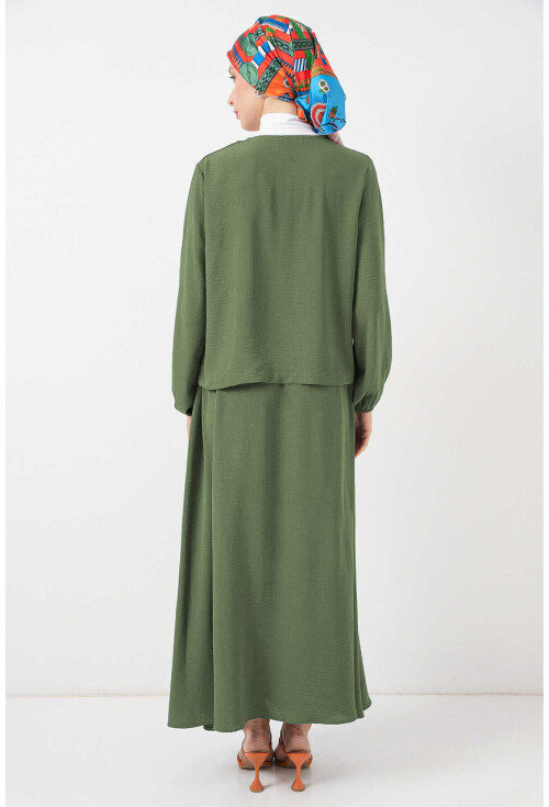 Kadın Ayrobin Kimono Etek İkili Takım 8047