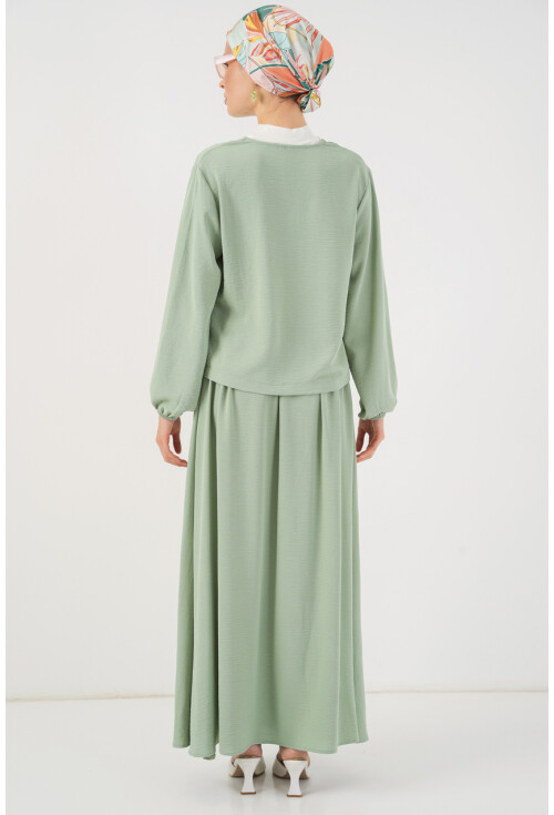Kadın Ayrobin Kimono Etek İkili Takım 8047