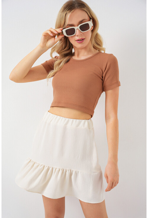 Kadın Ayrobin Mini Etek 8054