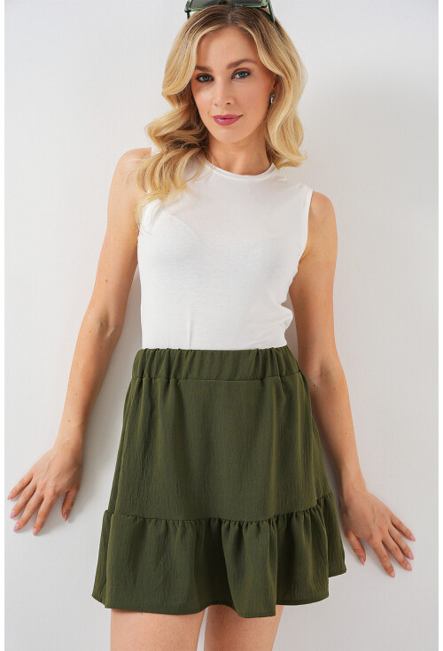 Kadın Ayrobin Mini Etek 8054