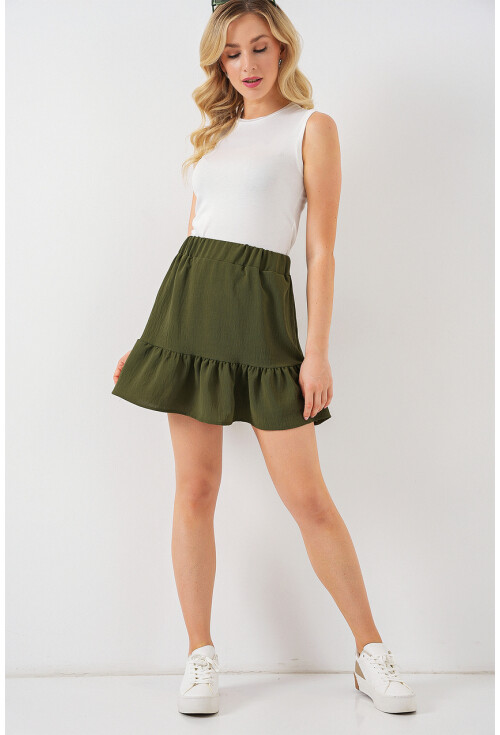 Kadın Ayrobin Mini Etek 8054