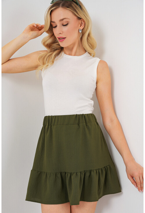 Kadın Ayrobin Mini Etek 8054