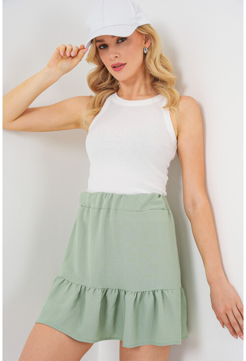 Kadın Ayrobin Mini Etek 8054