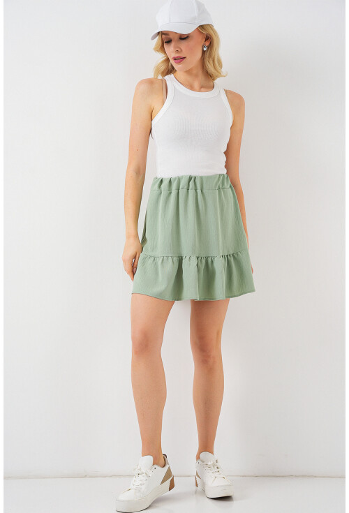 Kadın Ayrobin Mini Etek 8054