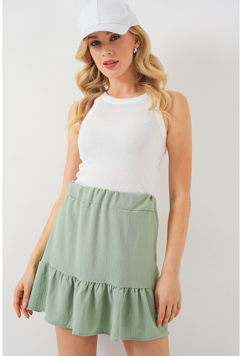 Kadın Ayrobin Mini Etek 8054