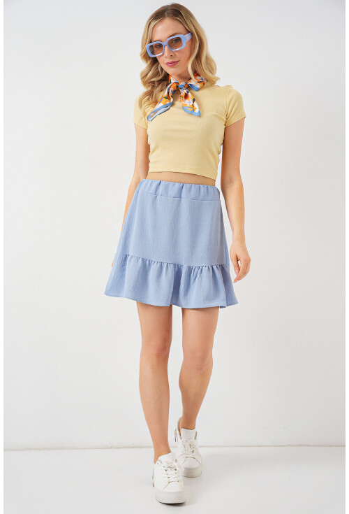 Kadın Ayrobin Mini Etek 8054