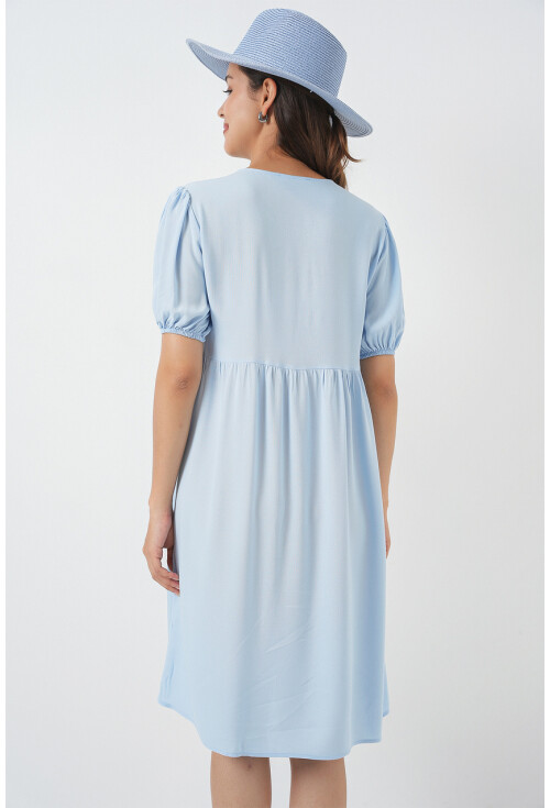 Kadın Bağcıklı Midi Elbise 2575