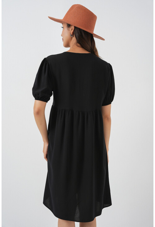 Kadın Bağcıklı Midi Elbise 2575