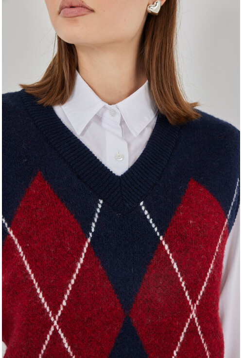 Kadın Baklava Desenli Süveter 15940