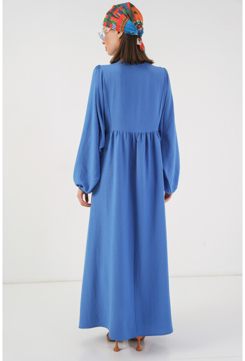 Kadın Balon Kol Uzun Tesettür Elbise 2464