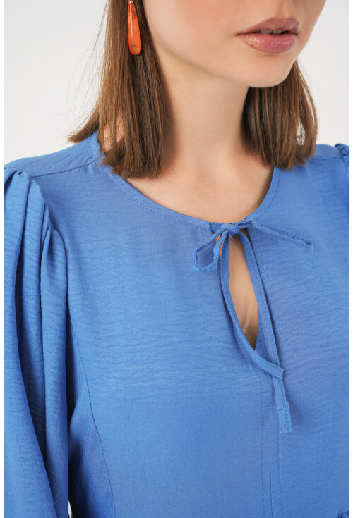 Kadın Balon Kol Uzun Tesettür Elbise 2464