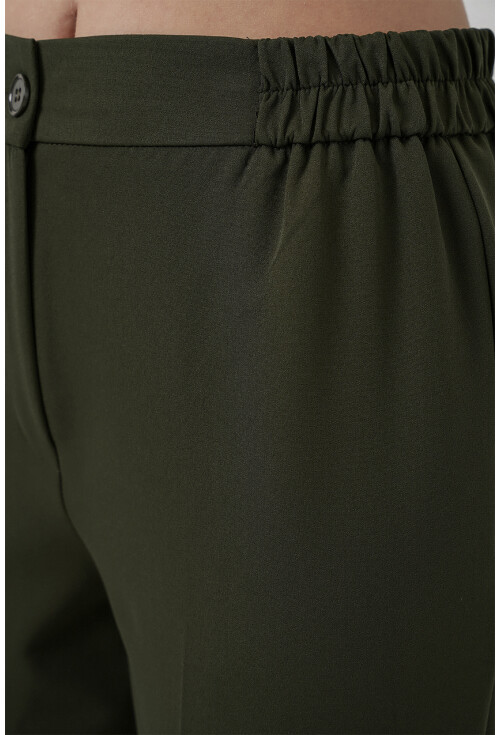 Kadın Beli Lastikli Kumaş Pantolon 30058