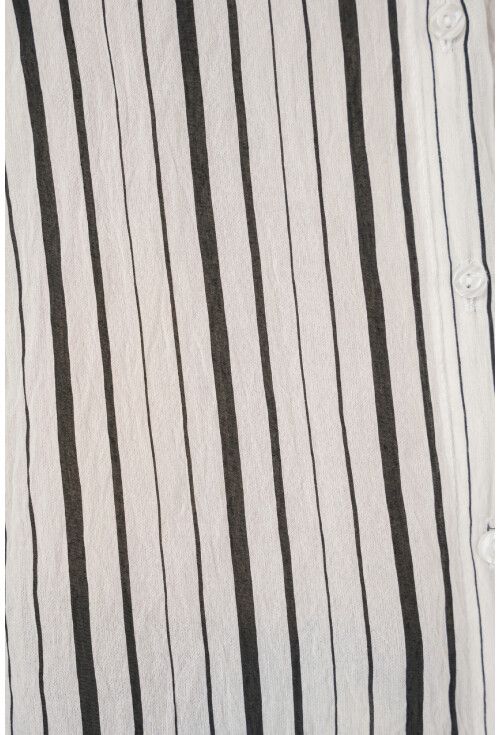 Kadın Çizgili Kısa Kol Gömlek 20345