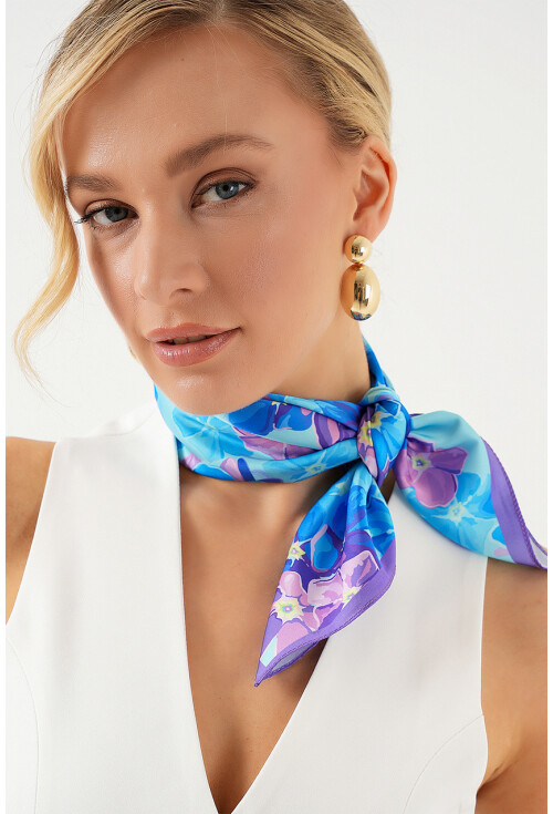 Kadın Desenli Bandana Fular 010187