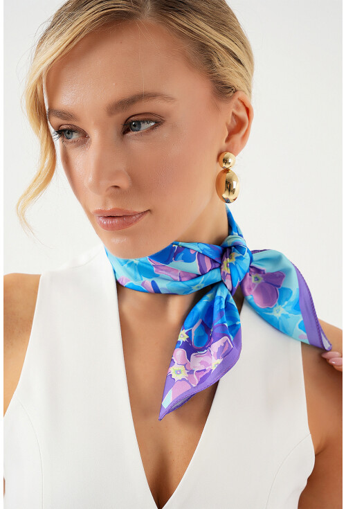 Kadın Desenli Bandana Fular 010187