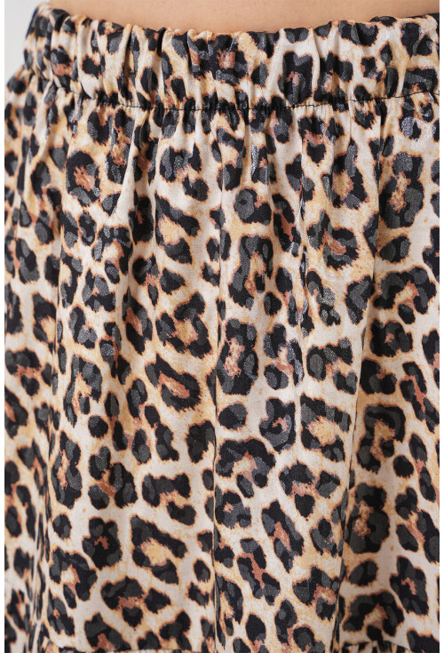 Kadın Desenli Uzun Etek 8053