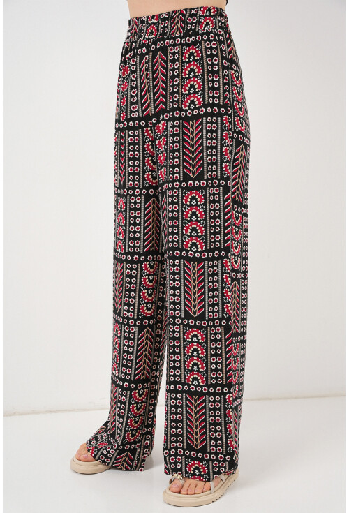 Kadın Desenli Viskon Pantolon 6749