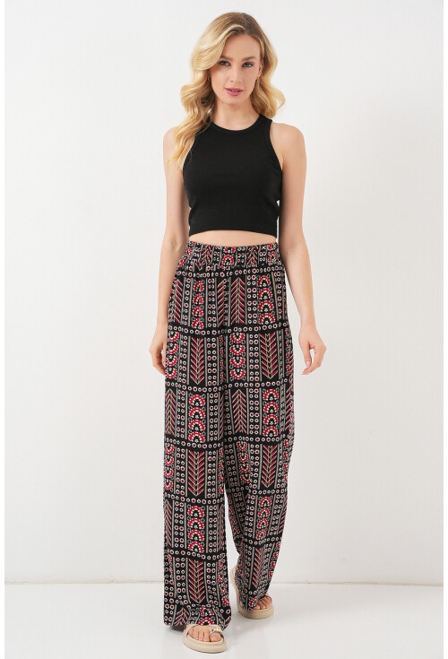 Kadın Desenli Viskon Pantolon 6749
