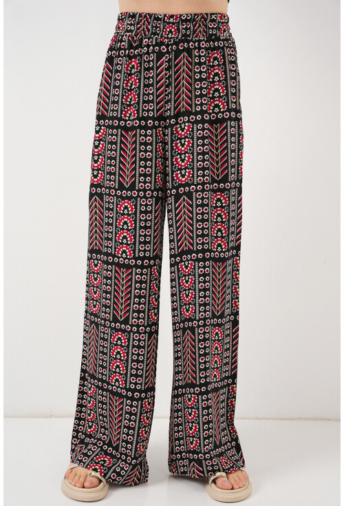 Kadın Desenli Viskon Pantolon 6749