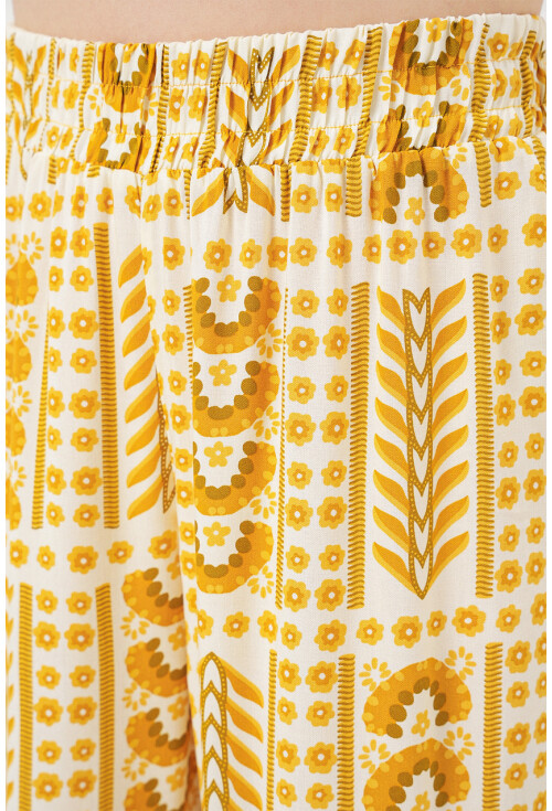 Kadın Desenli Viskon Pantolon 6749