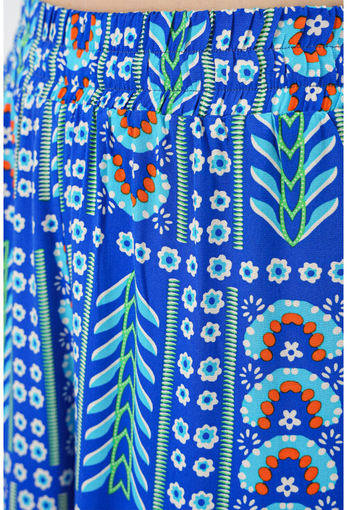 Kadın Desenli Viskon Pantolon 6749