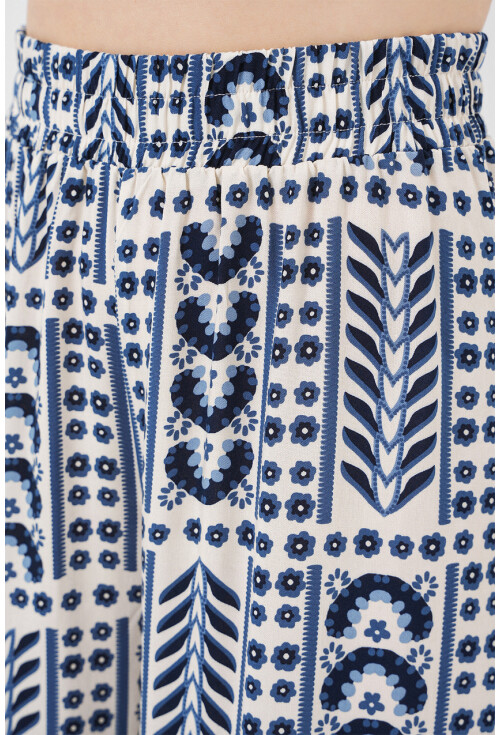 Kadın Desenli Viskon Pantolon 6749