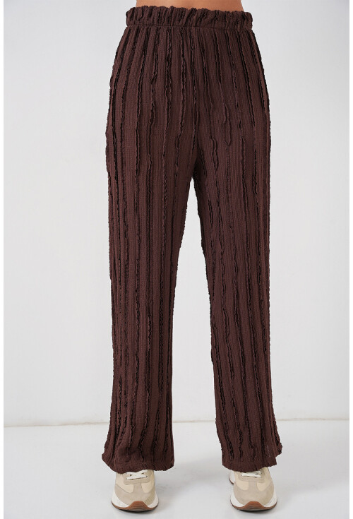 Kadın Dokulu Esnek Örme Pantolon 30057