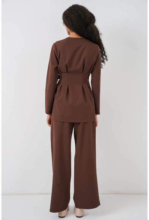 Kadın Dokulu Esnek Örme Pantolon 30057