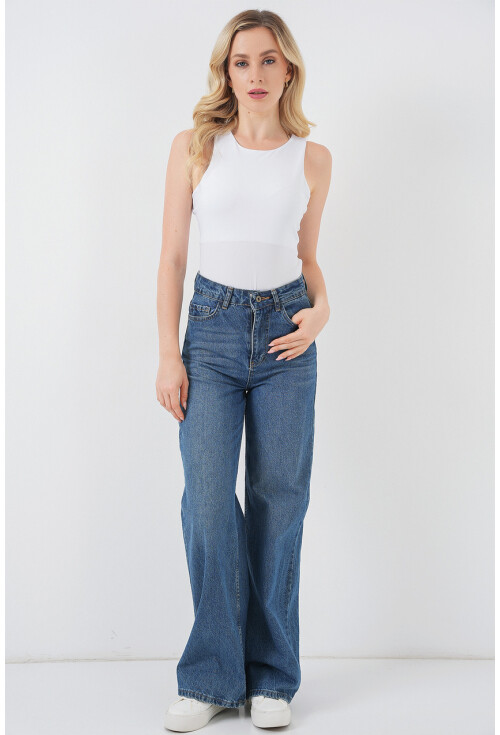 Kadın Halter Yaka Çıtçıtlı Body 972