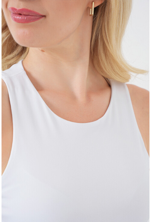 Kadın Halter Yaka Çıtçıtlı Body 972