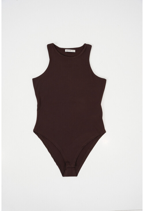 Kadın Halter Yaka Çıtçıtlı Body 972