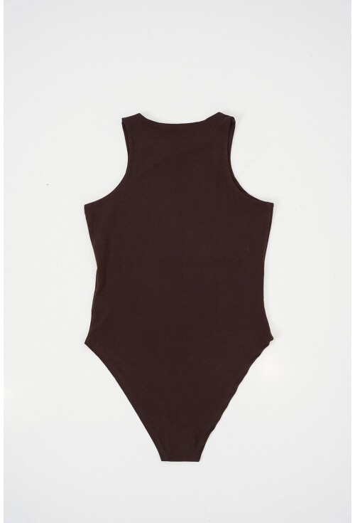 Kadın Halter Yaka Çıtçıtlı Body 972