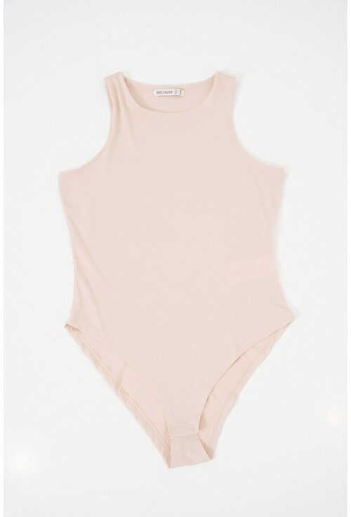 Kadın Halter Yaka Çıtçıtlı Body 972