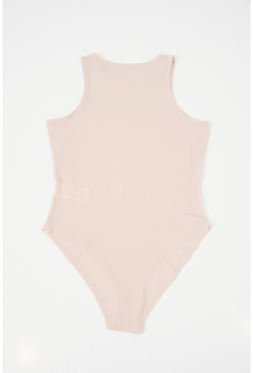 Kadın Halter Yaka Çıtçıtlı Body 972