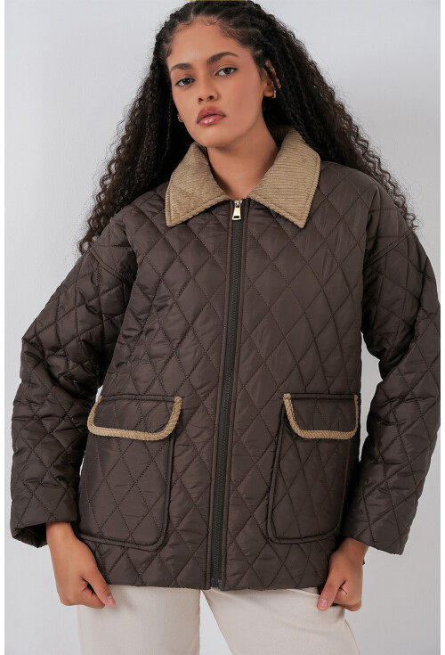 Kadın Kapitone Overisze Mont 5229