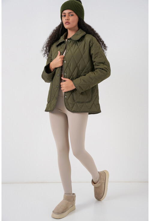 Kadın Kapitone Oversize Mont 5226